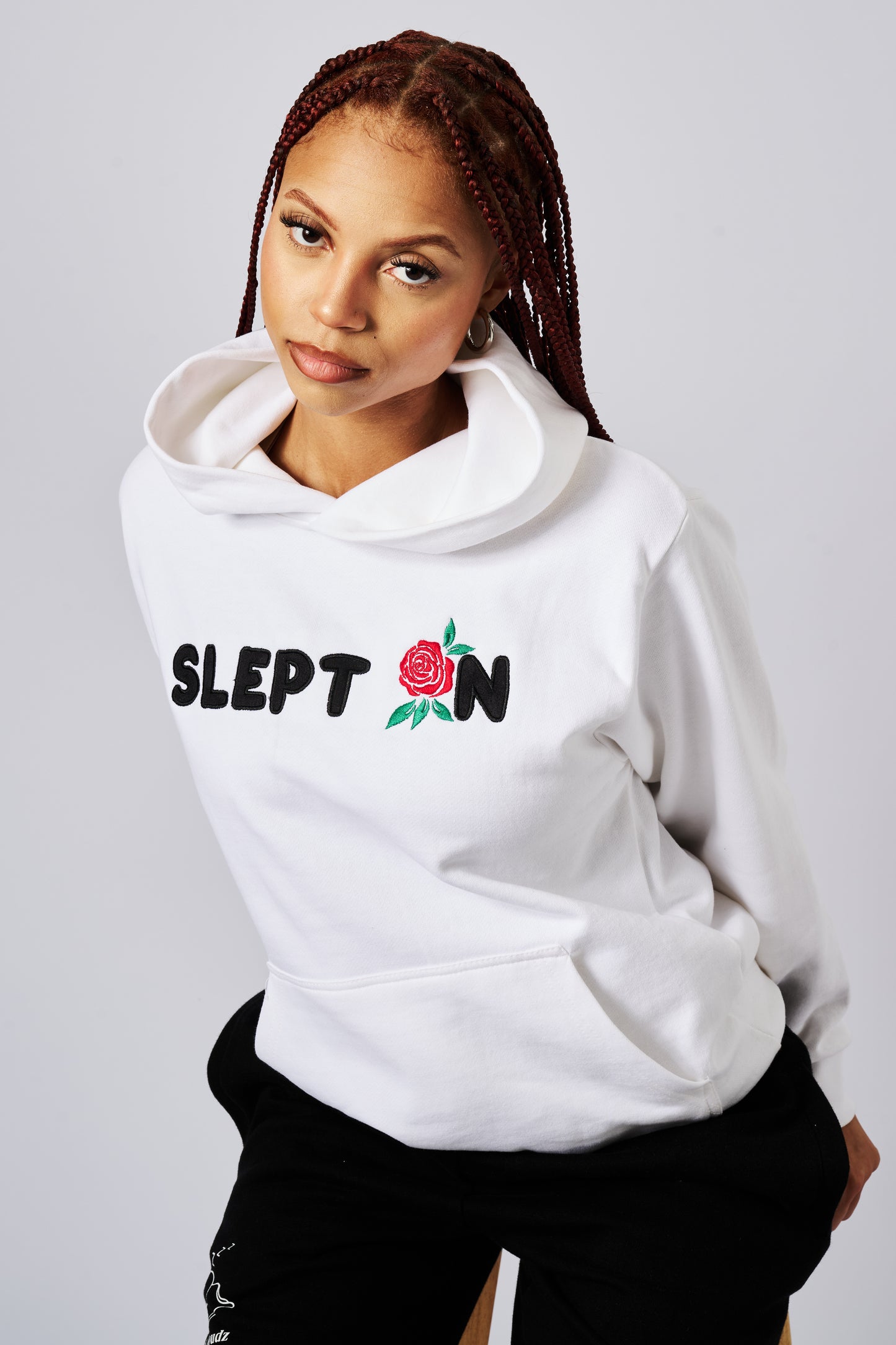 SLEPT ON Embroidered Hoodie