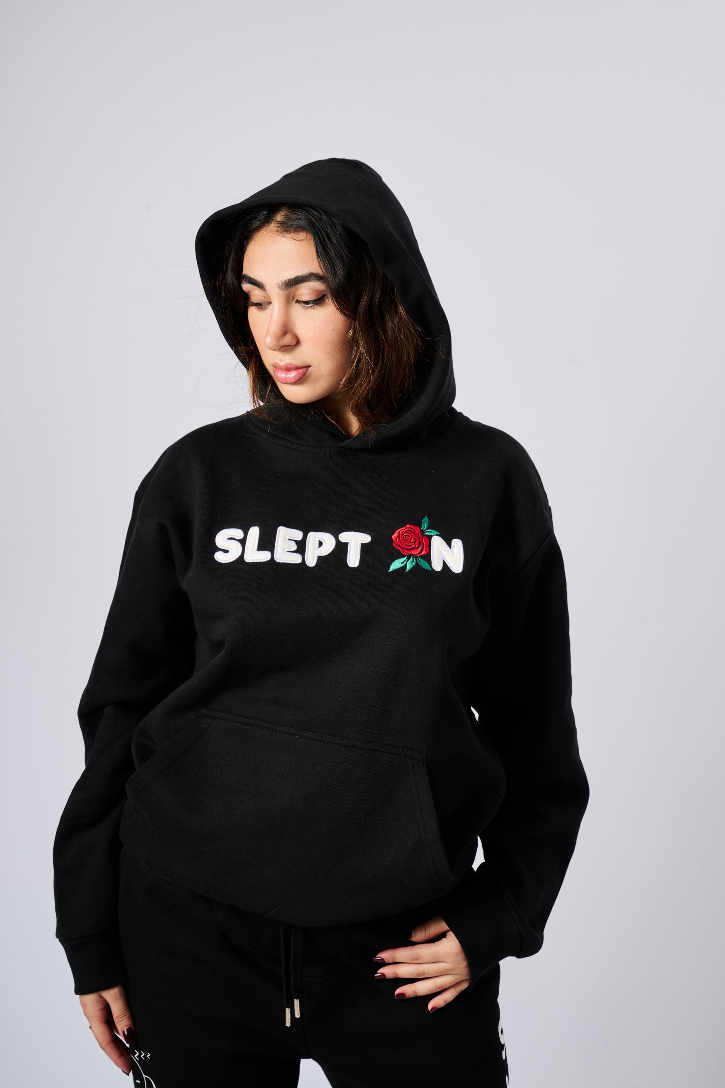 SLEPT ON Embroidered Hoodie
