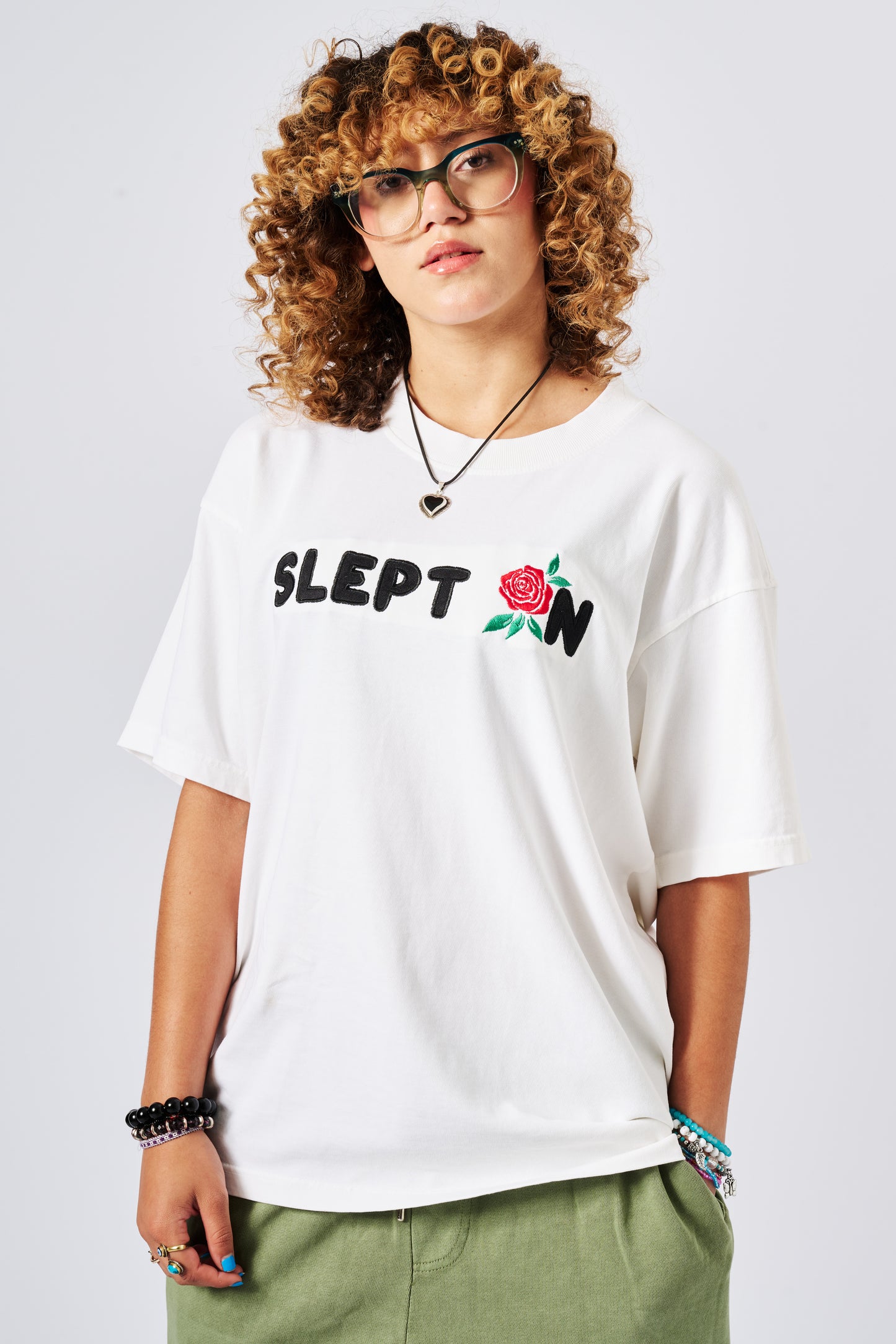 SLEPT ON Embroidered Tee