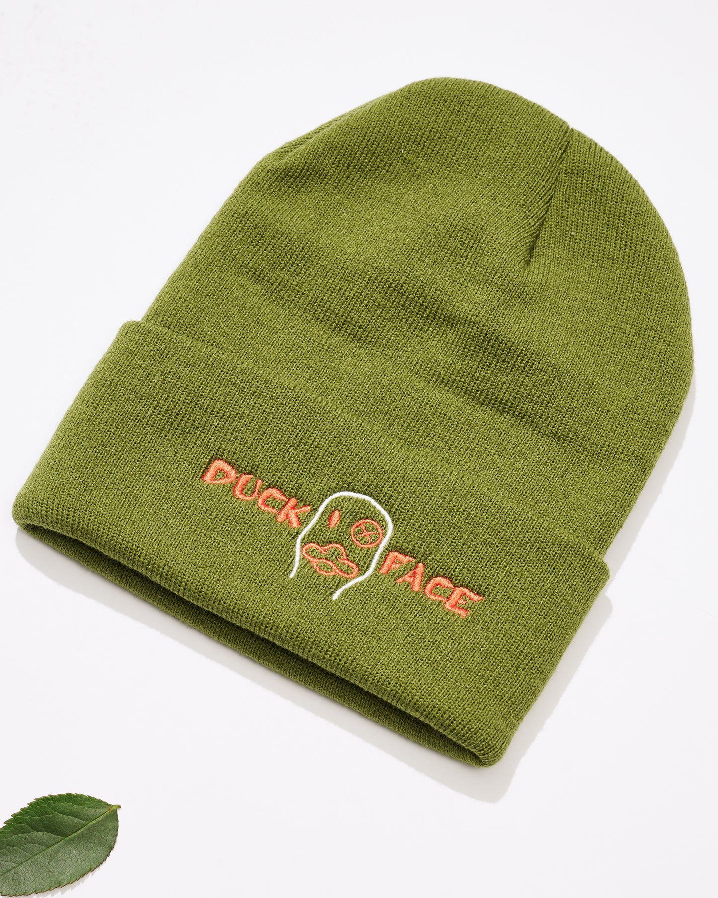 “Duck Face” beanies