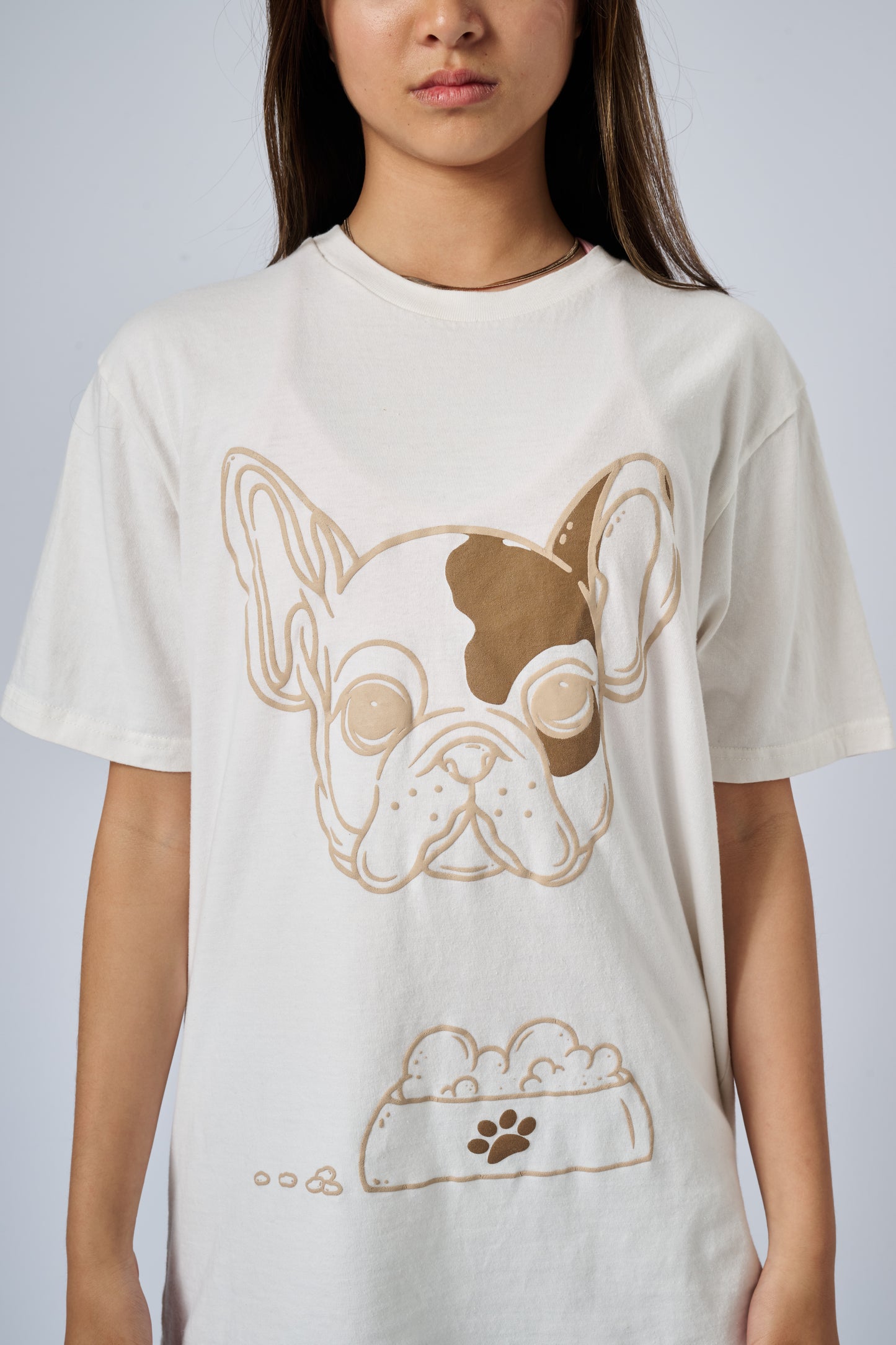 Off-White and Brown “FRENCHIE” Tee