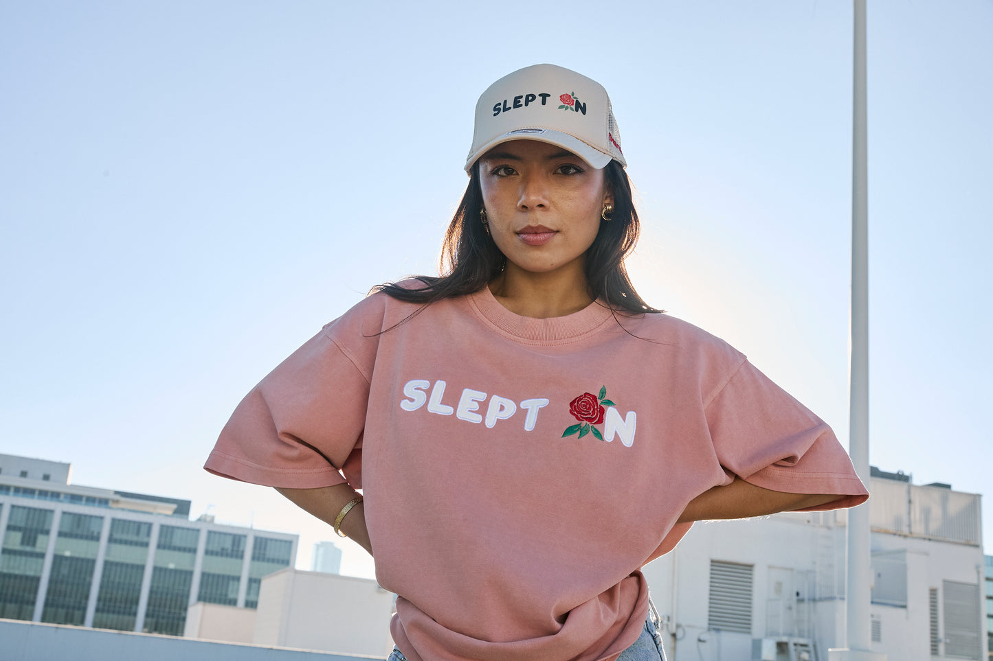 SLEPT ON Embroidered Tee